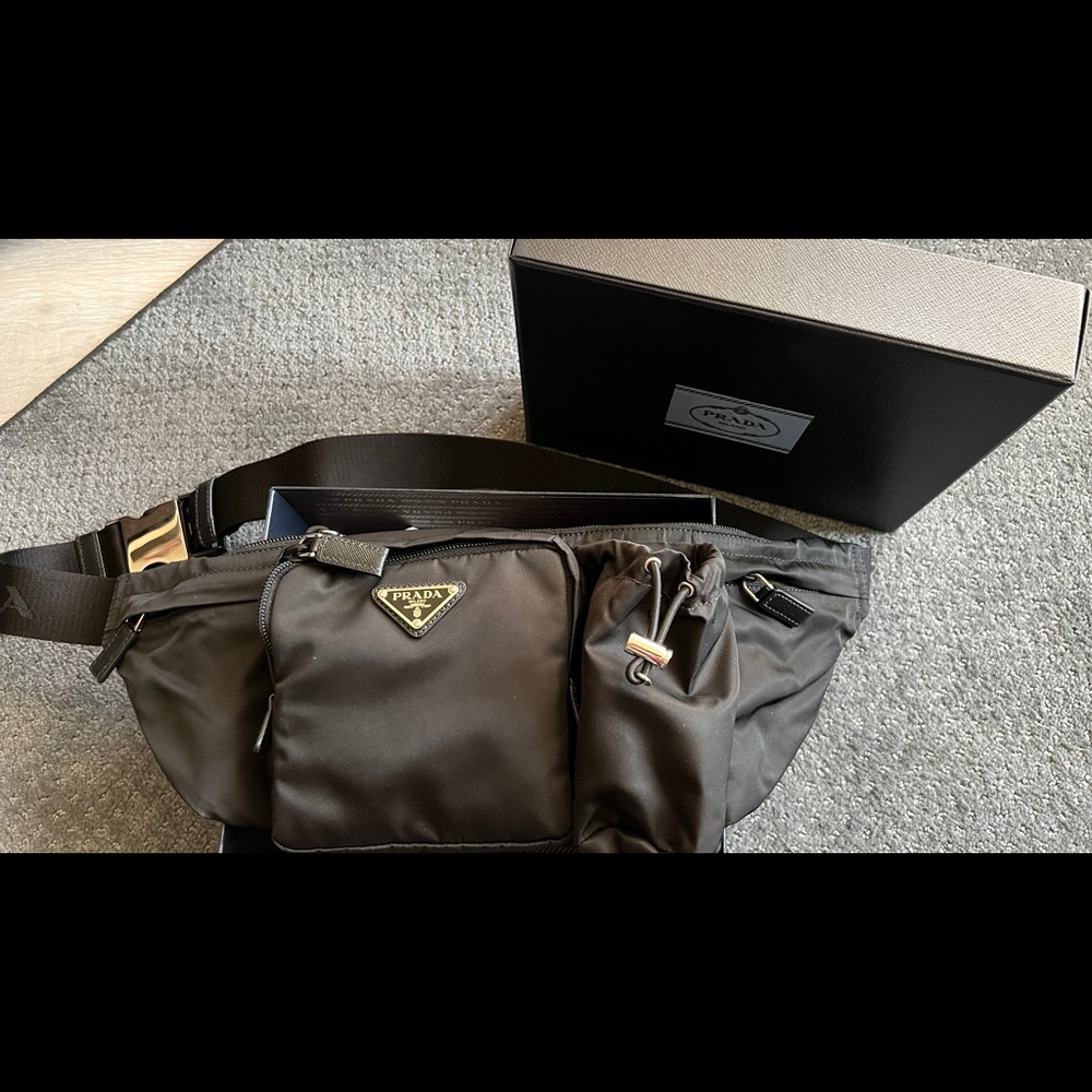 Prada Tessuto Nylon Montagna Belt Bag Black